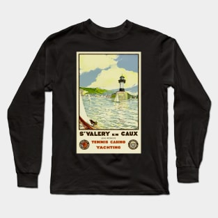 St. Valery en Caux - Sailing Travel Poster Long Sleeve T-Shirt